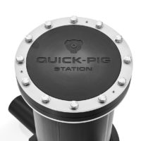 Abwasserdruckleitung reinigen mit Quick Pig: Hier ist der Deckel des Quick Produktes in der Draufsicht mit der Aufschrift 