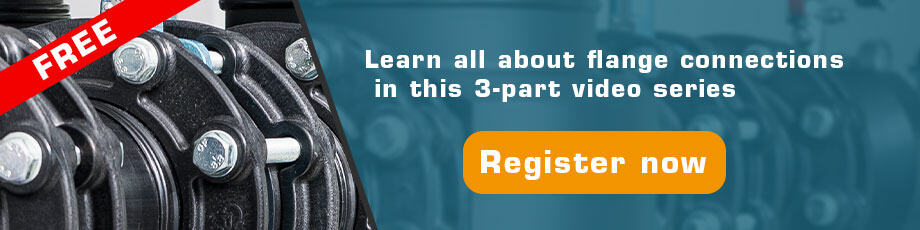 Banner for the 3-part video series Flange connections