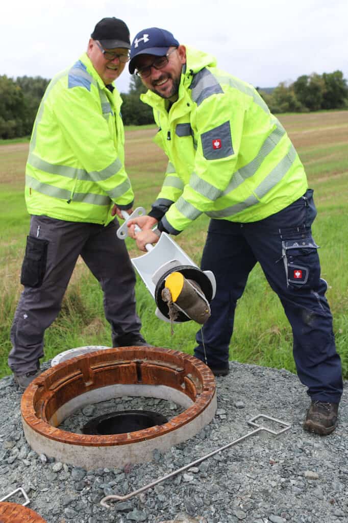 Erfolgreich mit der Molchschleuse Quick-Pig gefangener Molch